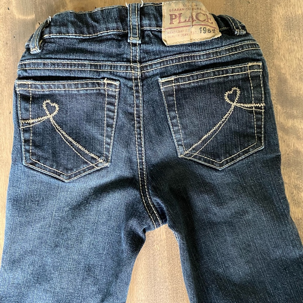 Straight Leg Jeans - Dark Blue